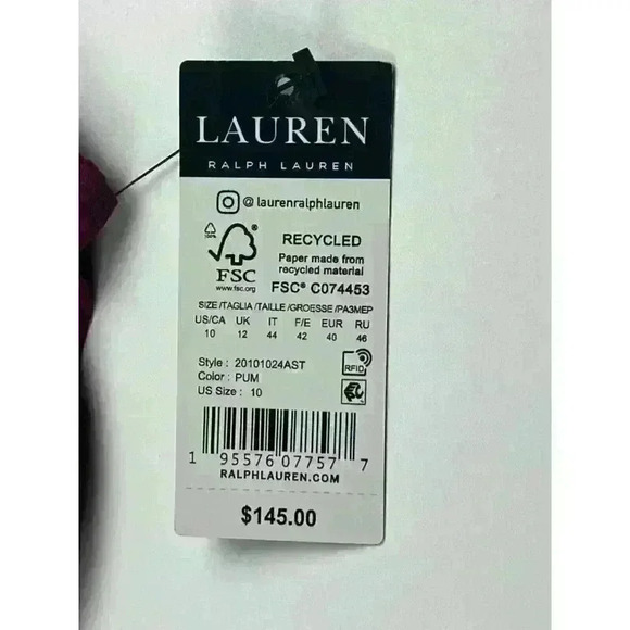 NEW! Lauren Ralph Lauren Womens 10 Slimming Ruched Tankini Top & Bottom NWT $145 - Picture 7 of 7